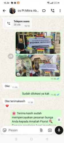 Testimonial Papan Bunga palembang