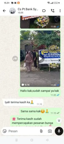 Testimonial Papan Bunga palembang
